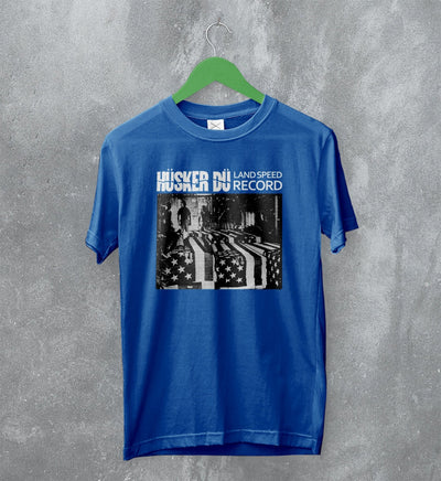 Hüsker Dü T-Shirt Land Speed Record Tee Vintage Rock Shirt 80s Album Art - WorldWideShirt