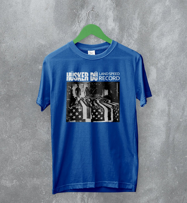 Hüsker Dü T-Shirt Land Speed Record Tee Vintage Rock Shirt 80s Album Art - WorldWideShirt
