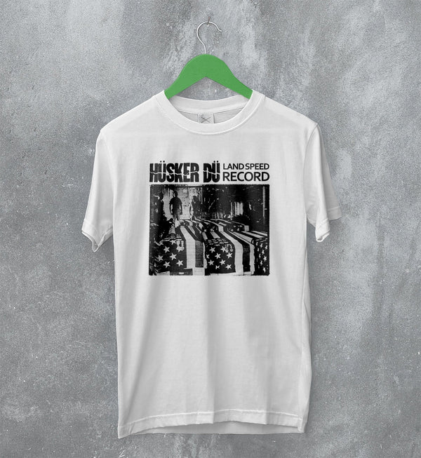 Hüsker Dü T-Shirt Land Speed Record Tee Vintage Rock Shirt 80s Album Art - WorldWideShirt