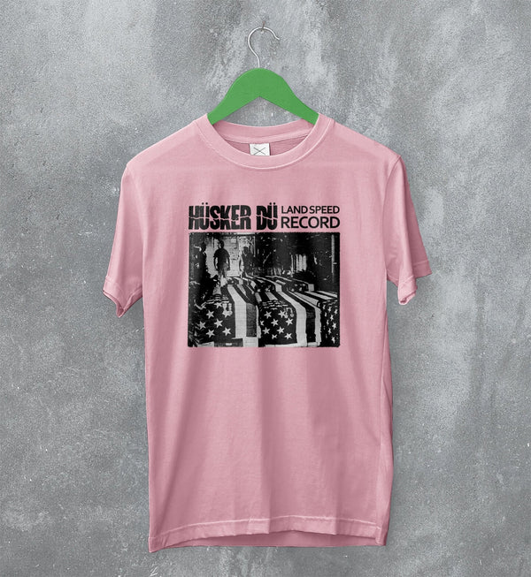 Hüsker Dü T-Shirt Land Speed Record Tee Vintage Rock Shirt 80s Album Art - WorldWideShirt