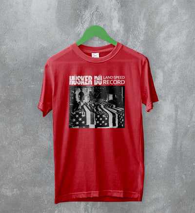 Hüsker Dü T-Shirt Land Speed Record Tee Vintage Rock Shirt 80s Album Art - WorldWideShirt