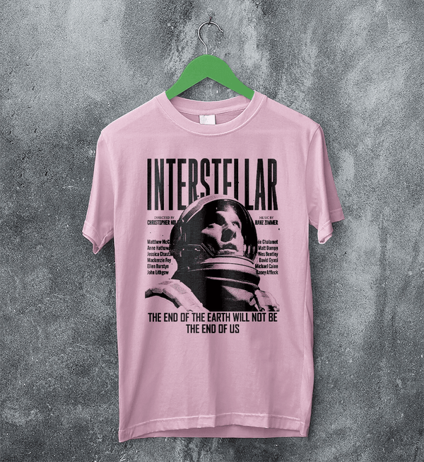Interstellar Astronaut T-Shirt Directed By Christopher Nolan Shirt Interstellar Movie Tee - Light Pink - WorldWideShirt