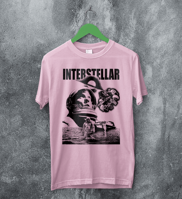 Interstellar Black Hole T-Shirt Christopher Nolan Astronaut Shirt Space Interstellar Tee - Light Pink - WorldWideShirt