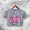 Ironic Alpha Male Unicorn Crop Top Unicorn Shirt Aesthetic Y2K Shirt - WorldWideShirt