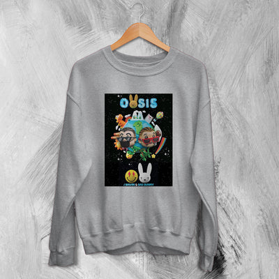 J Balvin and Bad Bunny Oasis Sweatshirt Bad Bunny Sweater J Balvin Sweater - WorldWideShirt