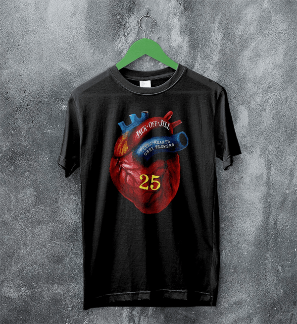 Jack Off Jill 25th Anniv T-Shirt Studio Jack Off Jill Shirt Album Artsy Tee - Black - WorldWideShirt