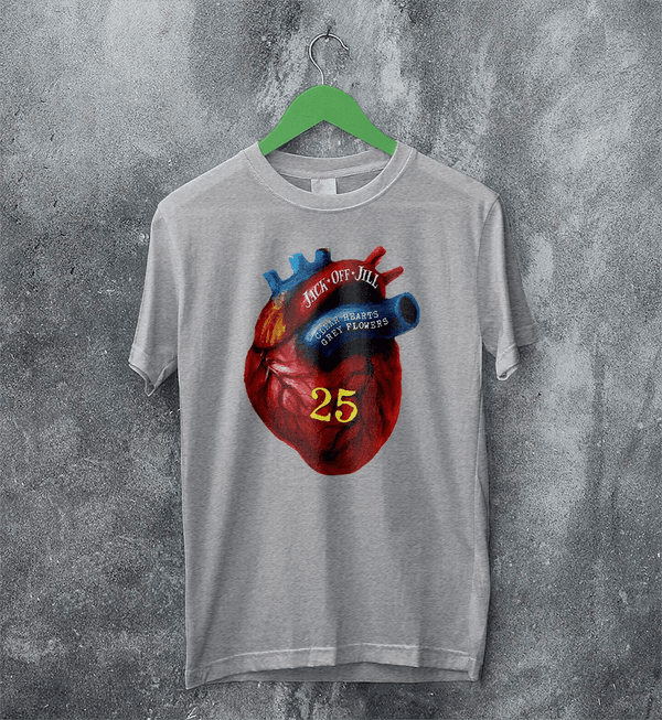 Jack Off Jill 25th Anniv T-Shirt Studio Jack Off Jill Shirt Album Artsy Tee - Sport Grey - WorldWideShirt