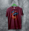 Jack Off Jill 25th Anniv T-Shirt Studio Jack Off Jill Shirt Album Artsy Tee - Red Maroon - WorldWideShirt