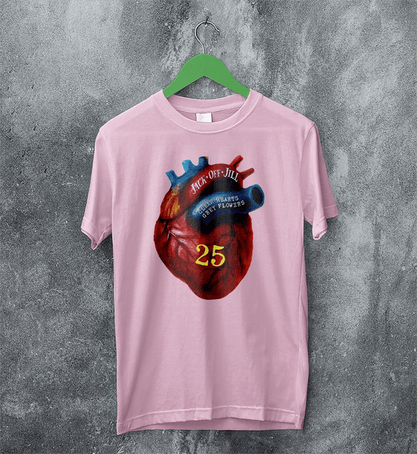 Jack Off Jill 25th Anniv T-Shirt Studio Jack Off Jill Shirt Album Artsy Tee - Light Pink - WorldWideShirt