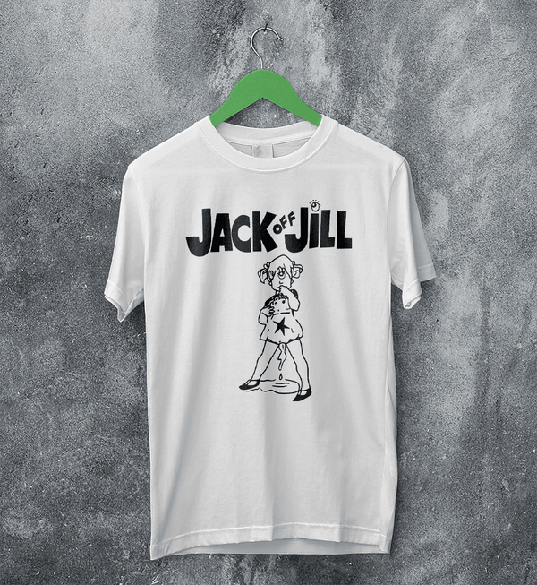 Jack Off Jill Devil Goth T-Shirt Gothic Lolita Jack Off Jill Shirt Oni Artsy Tee - White - WorldWideShirt