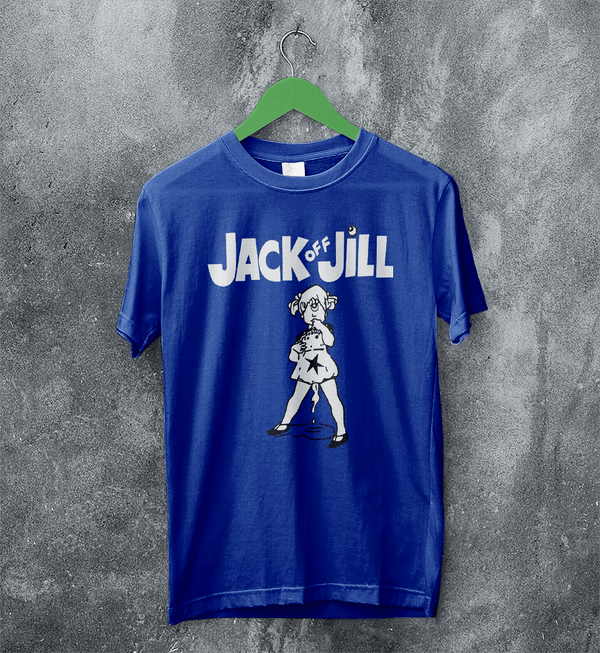 Jack Off Jill Devil Goth T-Shirt Gothic Lolita Jack Off Jill Shirt Oni Artsy Tee - Royal Blue - WorldWideShirt