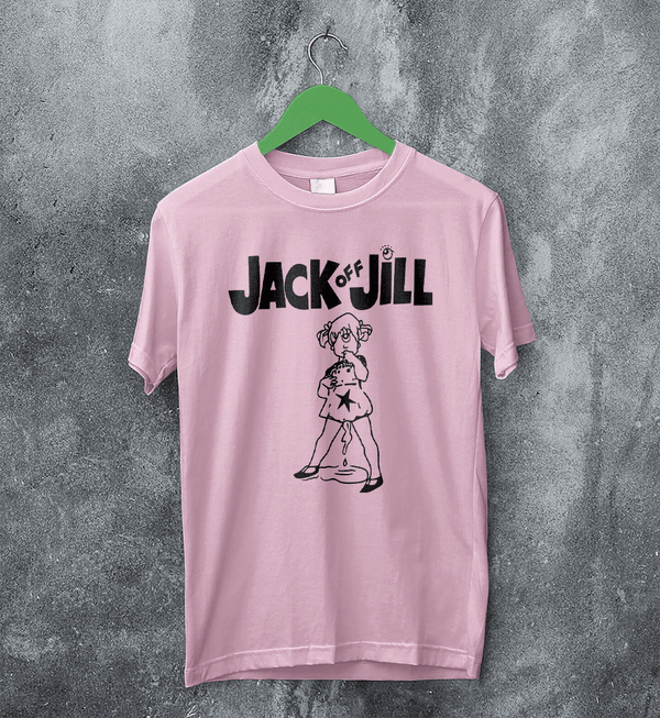 Jack Off Jill Devil Goth T-Shirt Gothic Lolita Jack Off Jill Shirt Oni Artsy Tee - Light Pink - WorldWideShirt