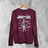 Jack Off Jill Goth Lolita Sweatshirt Gothic Bad Girl Jack Off Jill Shirt Babe Artsy Crewneck - Red Maroon - WorldWideShirt
