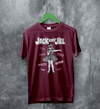 Jack Off Jill Goth Lolita T-Shirt Gothic Bad Girl Jack Off Jill Shirt Babe Artsy Tee - Red Maroon - WorldWideShirt