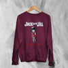 Jack Off Jill Grrrl Sweatshirt Daddys Little Cannibal Jack Off Jill Shirt Goth Artsy Crewneck - Red Maroon - WorldWideShirt