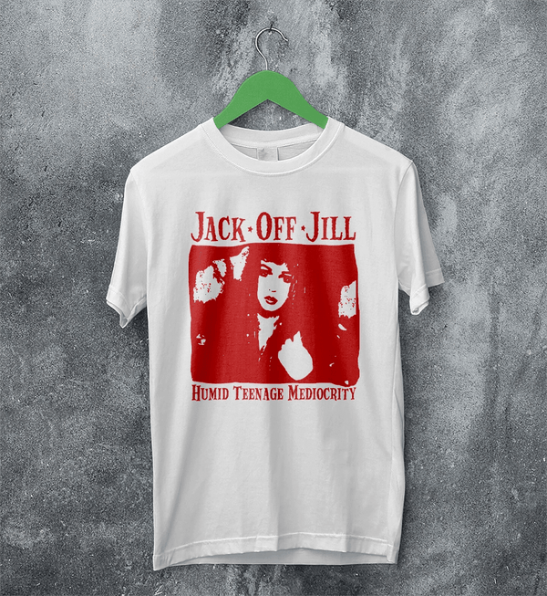 Jack Off Jill T-Shirt Humid Teenage Mediocrity Jack Off Jill Shirt Album Artsy Tee - White - WorldWideShirt