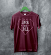 Jack Off Jill T-Shirt Love Goth Jack Off Jill Shirt Gothic Simple Artsy Tee - Red Maroon - WorldWideShirt