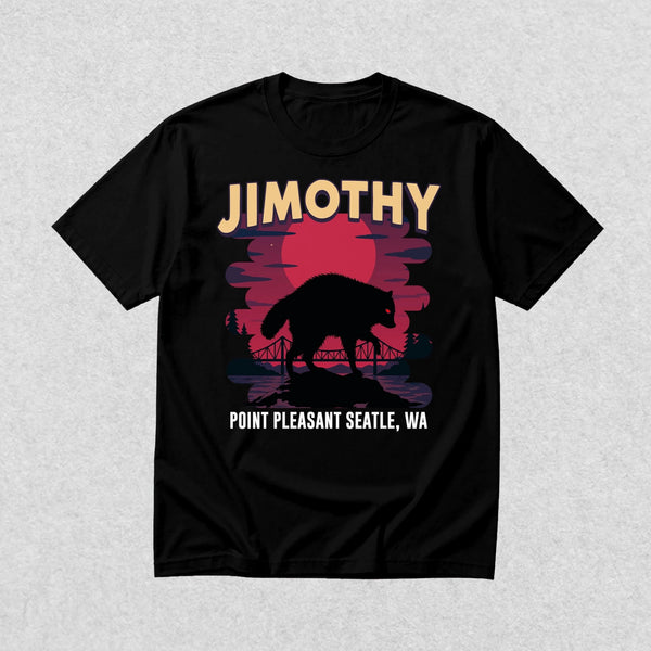 Jimothy Seattle T-Shirt Jimothy The Raccoon Shirt Cool Wild Animals Tee - Black - WorldWideShirt