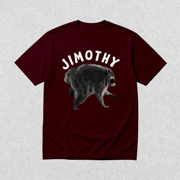 Jimothy T-Shirt Wild Raccoon Lover Shirt Love Jimothy Animals Seattle Tee - Red Maroon - WorldWideShirt