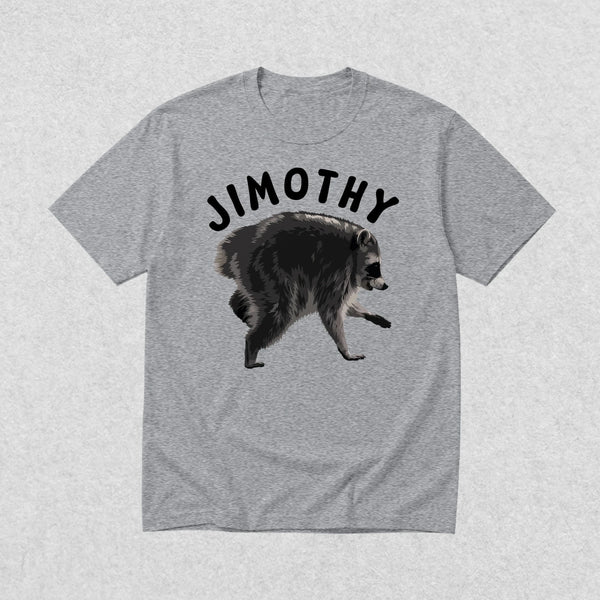 Jimothy T-Shirt Wild Raccoon Lover Shirt Love Jimothy Animals Seattle Tee - Sport Grey - WorldWideShirt