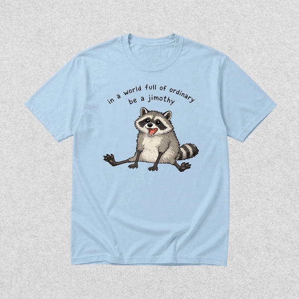 Jimothy The Raccoon T-Shirt Seattle Ordinary World Shirt Jimothy Wild Lover Tee - Light Blue - WorldWideShirt