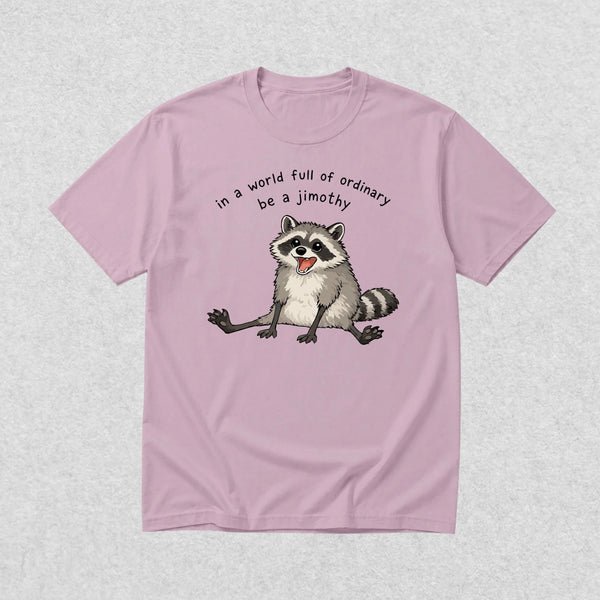 Jimothy The Raccoon T-Shirt Seattle Ordinary World Shirt Jimothy Wild Lover Tee - Light Pink - WorldWideShirt