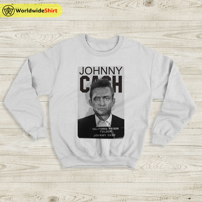 Johnny Cash Sweatshirt Johnny Cash Mugshot Sweater Johnny Cash Shirt - WorldWideShirt