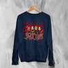 Kittie Band Blood Artsy Sweatshirt Metalcore Girl Kittie Shirt Heavy Metal Members Crewneck - Navy Blue - WorldWideShirt