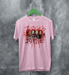 Kittie Band Blood Artsy T-Shirt Metalcore Girl Kittie Shirt Heavy Metal Members Tee - Light Pink - WorldWideShirt