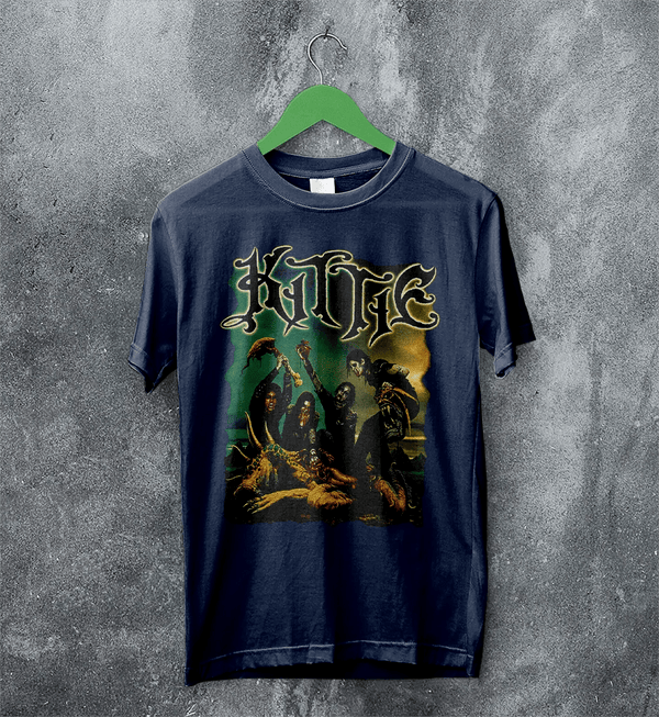 Kittie Band T-Shirt Heavy Metal Kittie Shirt Metalcore Music Girl Band Tee - Navy Blue - WorldWideShirt