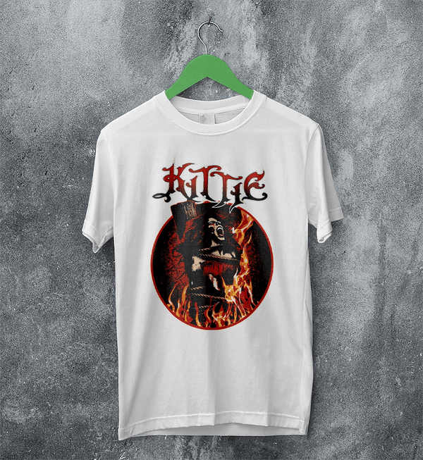 Kittie Female Band T-Shirt Metalcore Girl Kittie Band Shirt Heavy Metal Music Tee - White - WorldWideShirt