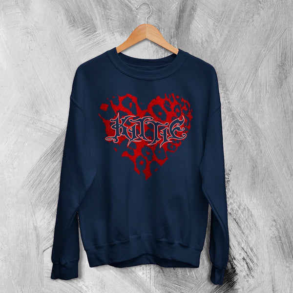 Kittie Love Logo Sweatshirt Metalcore Kittie Band Shirt Love Heavy Metal Crewneck - Navy Blue - WorldWideShirt