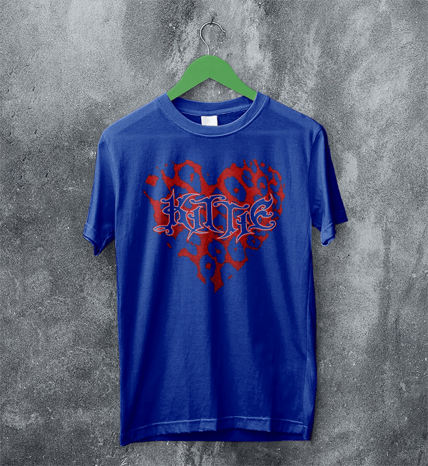 Kittie Love Logo T-Shirt Metalcore Kittie Band Shirt Love Heavy Metal Tee - Royal Blue - WorldWideShirt