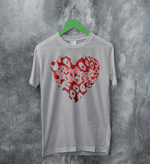 Kittie Love Logo T-Shirt Metalcore Kittie Band Shirt Love Heavy Metal Tee - Sport Grey - WorldWideShirt