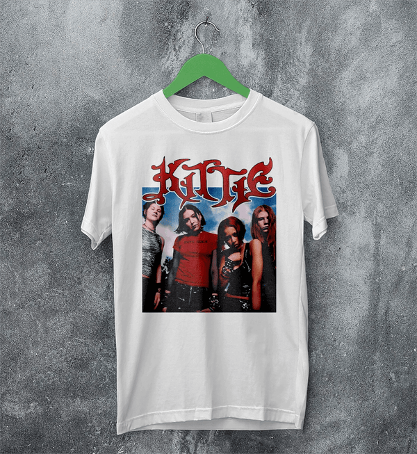 Kittie Member T-Shirt Photo Kittie Band Shirt Heavy Metalcore Female Band Tee - White - WorldWideShirt