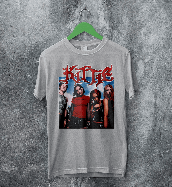 Kittie Member T-Shirt Photo Kittie Band Shirt Heavy Metalcore Female Band Tee - Sport Grey - WorldWideShirt