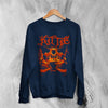 Kittie Oracle Fire Sweatshirt Alum Kittie Band Shirt Heavy Metalcore Concert Crewneck - Navy Blue - WorldWideShirt