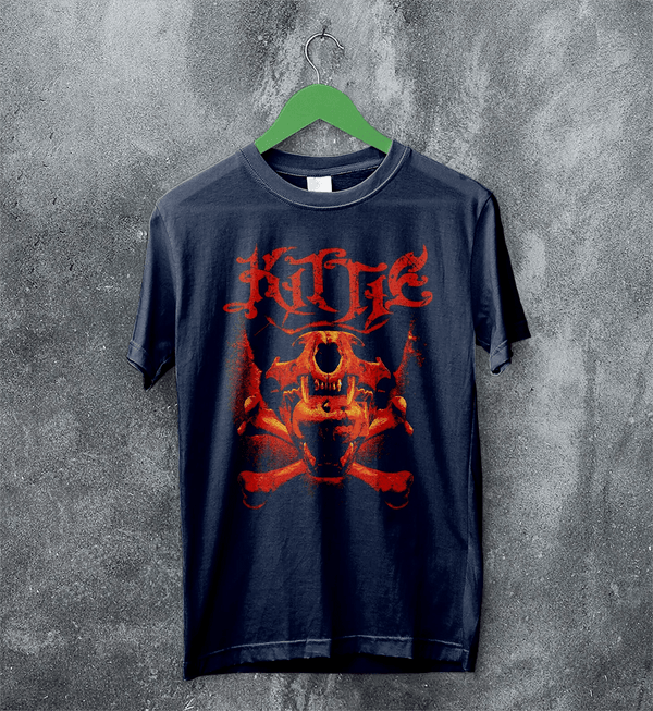 Kittie Oracle Fire T-Shirt Alum Kittie Band Shirt Heavy Metalcore Concert Tee - Navy Blue - WorldWideShirt