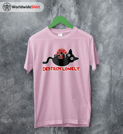 Kodone Destroy Lonely Cat T Shirt Destroy Lonely Shirt Rapper Shirt - WorldWideShirt