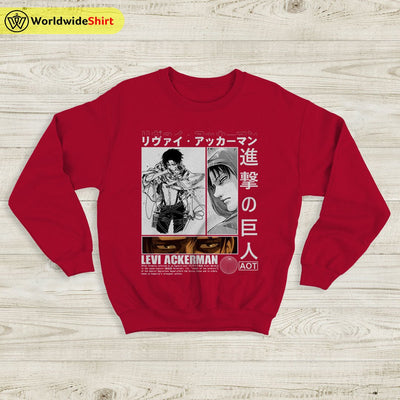 Levi Ackerman AOT Sweatshirt Attack On Titan Shirt Shingeki no Kyojin Shirt - WorldWideShirt