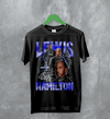 Lewis Hamilton T-Shirt MBE Bootleg F1 Shirt FREng British Racing Driver Merch - Black - WorldWideShirt