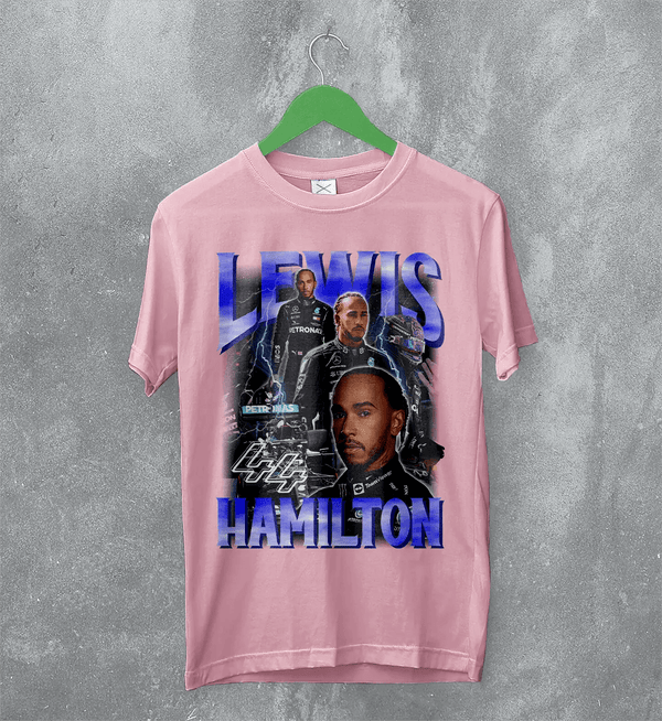 Lewis Hamilton T-Shirt MBE Bootleg F1 Shirt FREng British Racing Driver Merch - Light Pink - WorldWideShirt