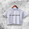 Live Laugh Lobotomy Crop Top Funny Shirt Aesthetic Y2K Shirt - WorldWideShirt