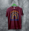 Love Down Syndrome T-shirt World Down Syndrome Day Shirt Rainbow Tee - Red Maroon - WorldWideShirt