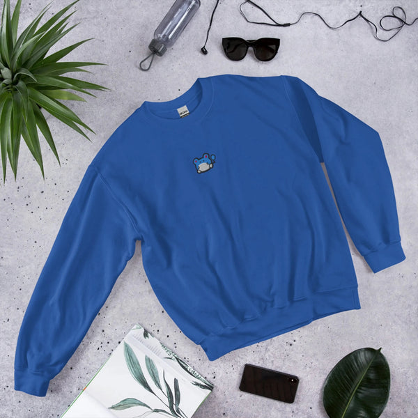 Marill Embroidered Pokémon Sweatshirt – Minimalist Gen 1 Style - Royal Blue - WorldWideShirt