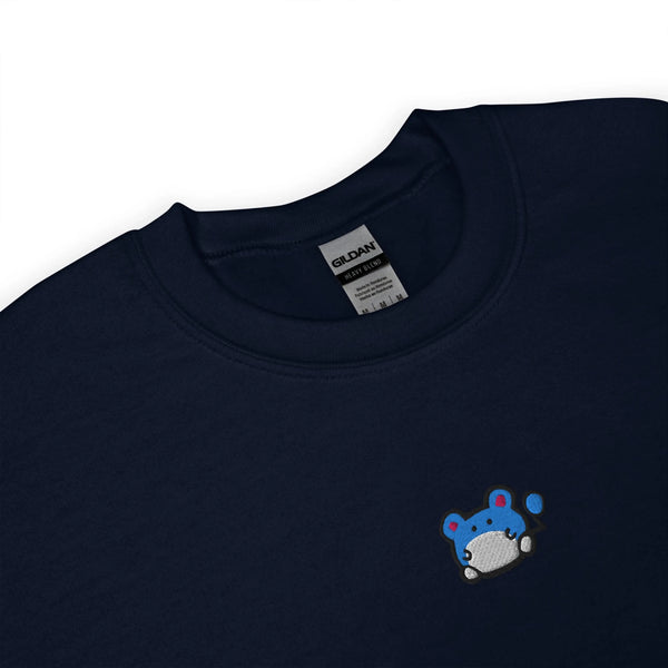 Marill Embroidered Pokémon Sweatshirt – Minimalist Gen 1 Style - Navy Blue - WorldWideShirt