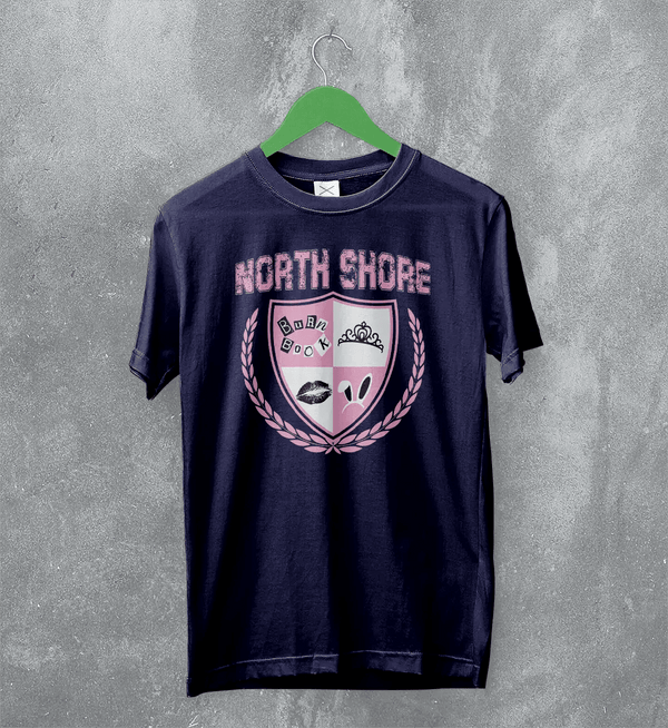 Mean Girls North Shore T-Shirt High School Mean Girls Shirt Romcom Movie Tee - Navy Blue - WorldWideShirt