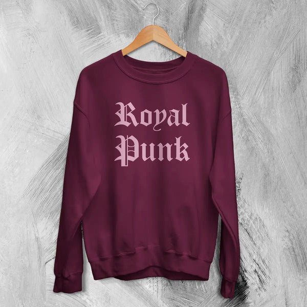 Mean Girls Royal Punk Sweatshirt Movie Mean Girls Shirt Romcom Crewneck - Red Maroon - WorldWideShirt
