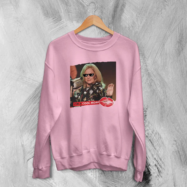 Mean Girls Sweatshirt Funny Im A Cool Mom Shirt Mean Girls MOM Comedy Movie Crewneck - Light Pink - WorldWideShirt