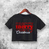Merry Christmas Crop Top Christmas Shirt Aesthetic Y2K Shirt - WorldWideShirt